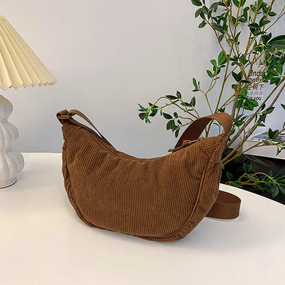 Sac demi-lune velours