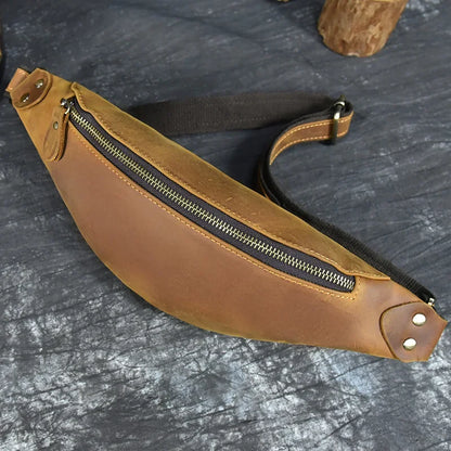 Sac banane pour homme en cuir