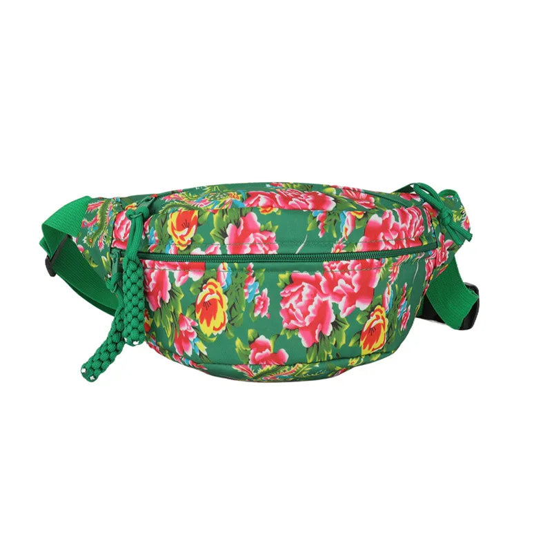 Sac banane à fleurs
