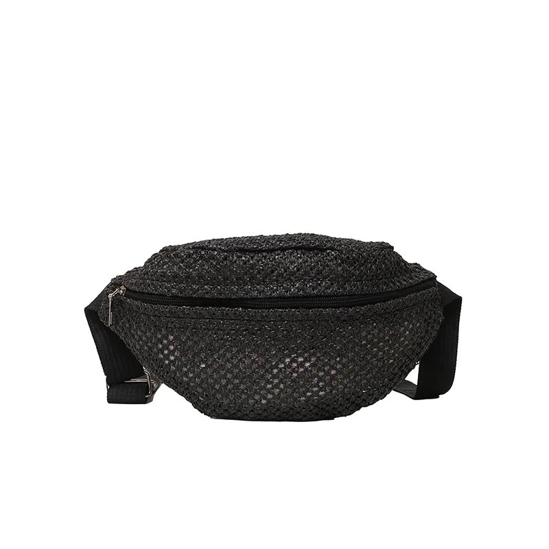 Sac banane femme paille
