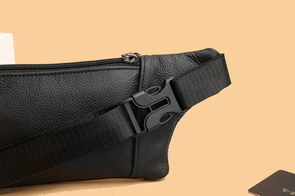 Sac banane cuir plat