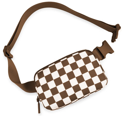 Sac banane à carreaux