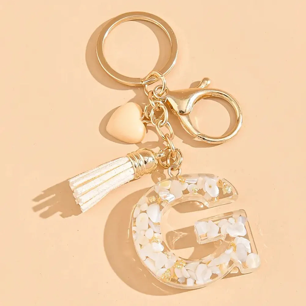 Porte clé avec lettre alphabet