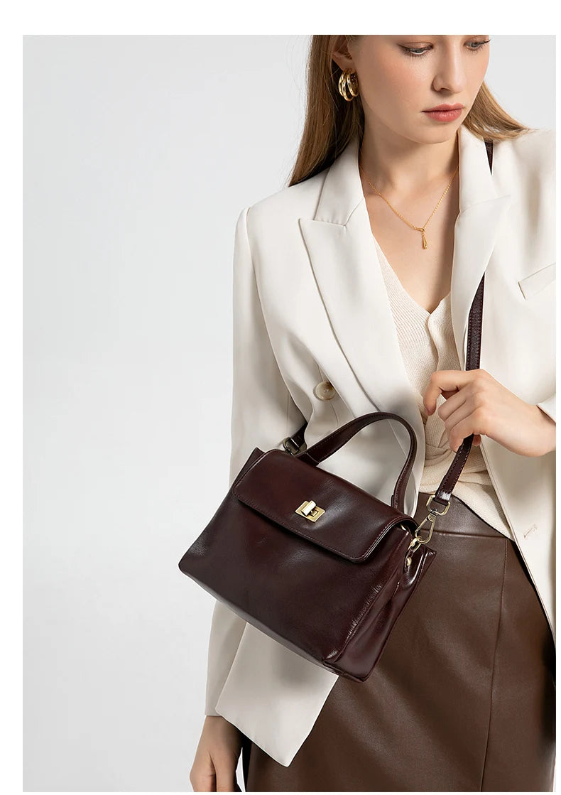 Sac fourre-tout en cuir de vachette véritable pour femme, sac à main en cuir souple pour femme, sacs à bandoulière à la mode, designer de luxe, initié féminin