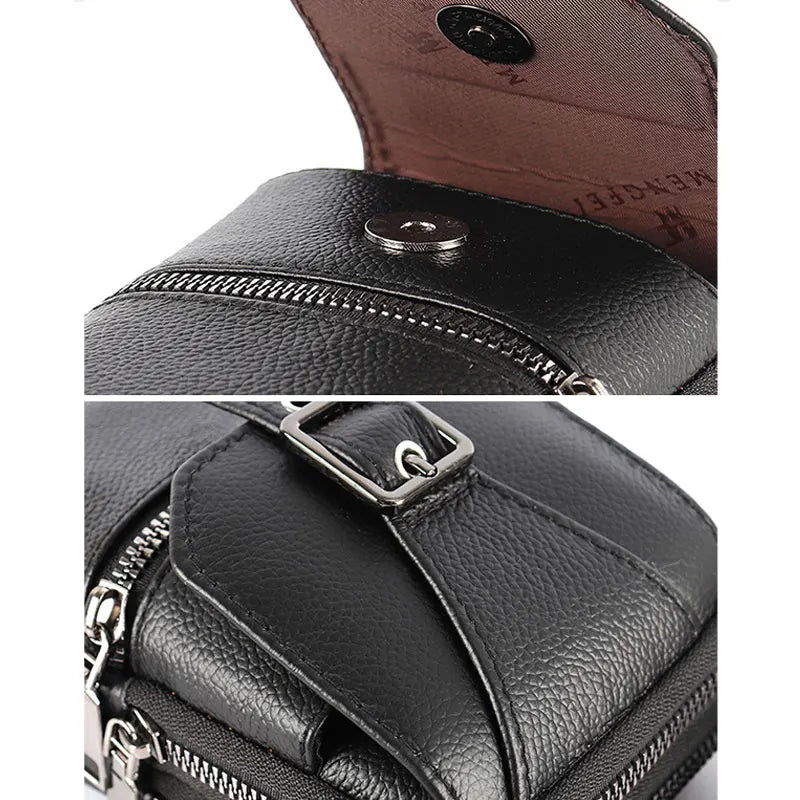 Pochette ceinture en cuir pour homme