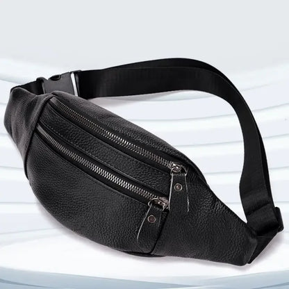Sac banane cuir 2 poches avant