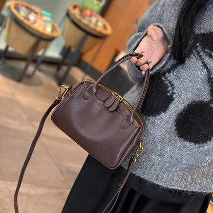 Sacs à main en cuir de vache naturel pour femmes, sac à bandoulière de bonne qualité, mode rétro de luxe de styliste en cuir de vache