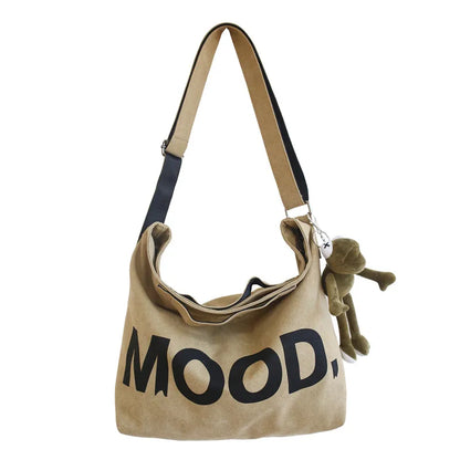 sac a main femme sac de cours grand sac à main femme sac bandouillere femme Sac fourre-tout en toile de qualité pour femmes, fourre-tout de grande capacité avec pendentif, sacoche à bandoulière