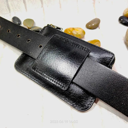Pochette cuir ceinture