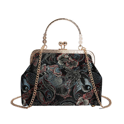 Sac à bandoulière brodé de Style chinois pour femmes, pochette de soirée de mariage, fait à la main, style Boho Vintage, cadeau