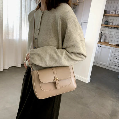 Sacs à bandoulière Vintage en cuir PU pour femmes, sacs à main tendance et bourse rétro, petit sac messager féminin
