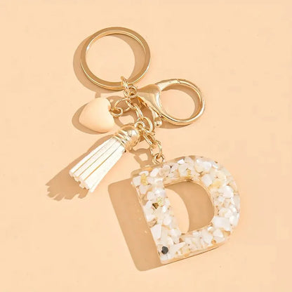 Porte clé avec lettre alphabet