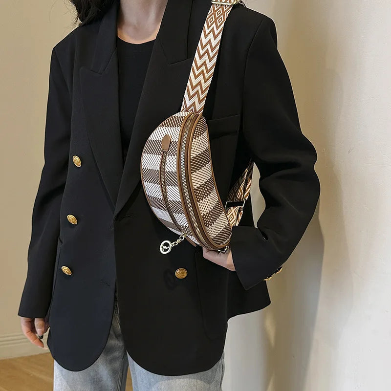 Sac banane rayé