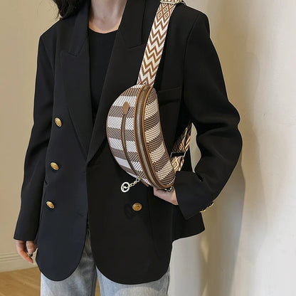 Sac banane rayé