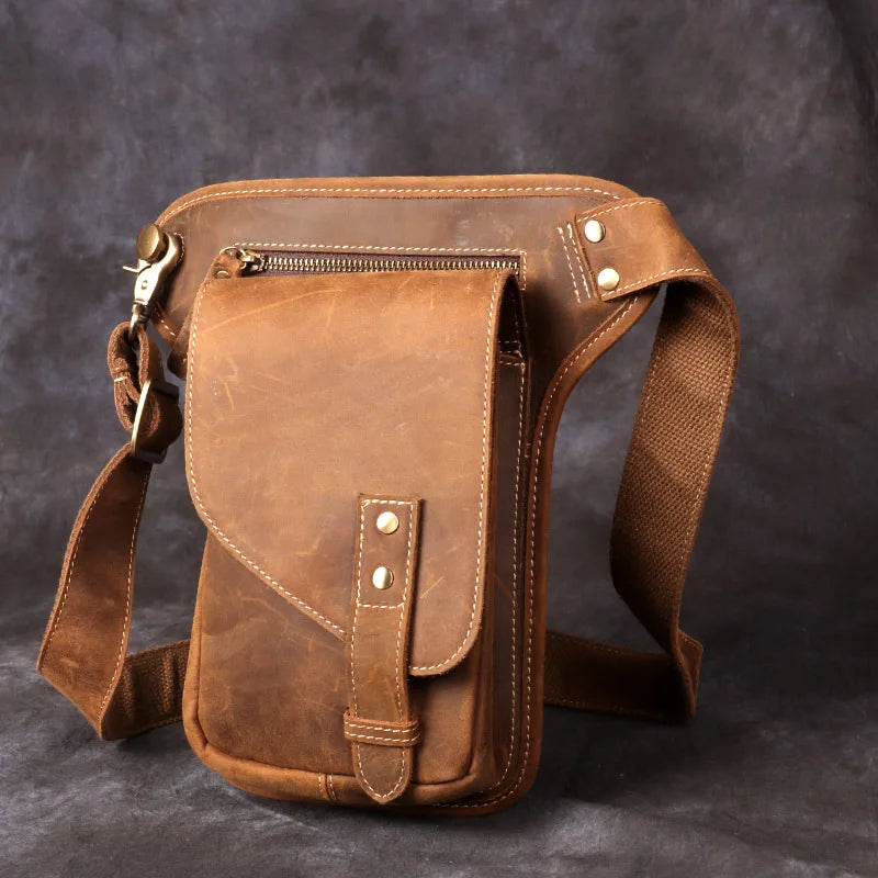 Pochette homme cuir marron