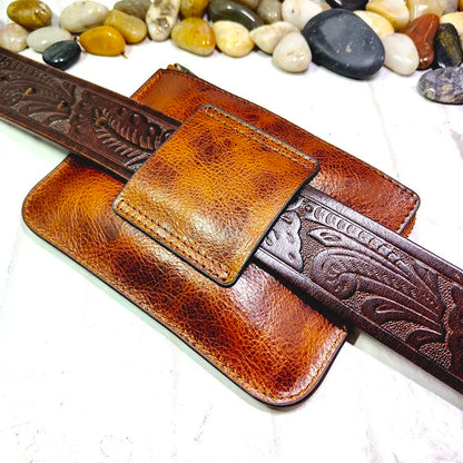 Pochette cuir ceinture