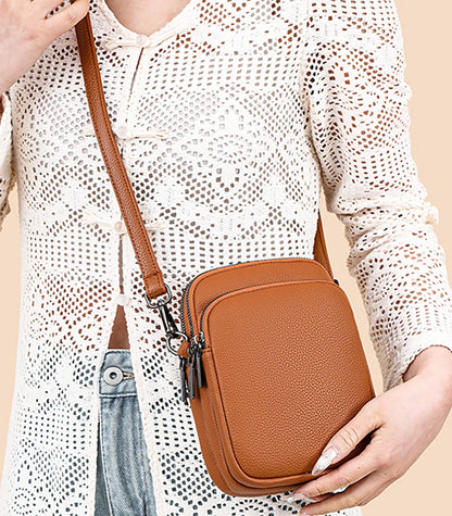 Nouveau 100% véritable peau de vache femmes en cuir sac de téléphone portable sacs à bandoulière pour femmes Sac concepteur Sac à bandoulière sacs de messager Sac