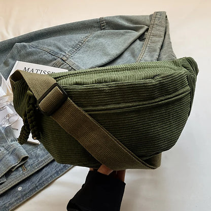 Sac banane velours femme