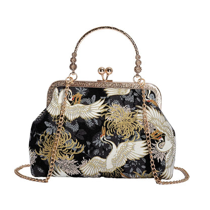 Sac à bandoulière brodé de Style chinois pour femmes, pochette de soirée de mariage, fait à la main, style Boho Vintage, cadeau