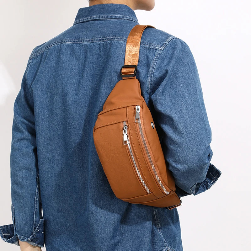 Sac poitrine homme cuir