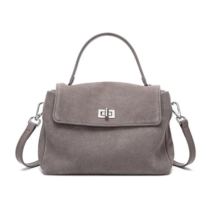Nouveau sac bandoulière de luxe en cuir véritable et daim naturel pour femme, collection automne-hiver 2026 – Sac messager de créateur pour le quotidien
