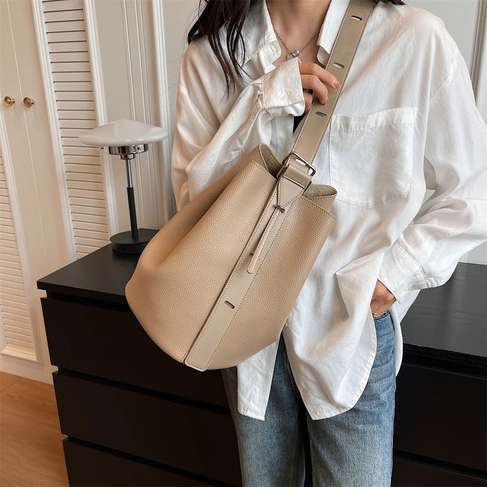 sac de luxe femme sac a maîn femme sacs seau sacs épaule MOODS-Ensembles de sacs rétro initiés pour femmes, fourre-tout 2 en 1, grande capacité, sac à bandoulière, sac à main design, document solide, E27, 2024