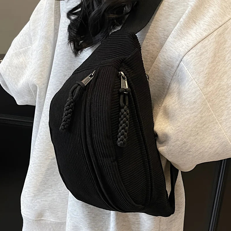 Sac banane velours femme