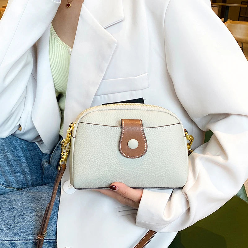 Sac à main en cuir de vachette véritable pour femme, petit sac carré pour femme, sac à bandoulière rétro, sacs initiés, créateur de mode, luxe