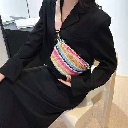 Sac banane en paille
