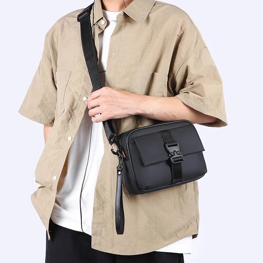 Sac à bandoulière en cuir PU souple pour hommes, petit sac à main décontracté de bonne qualité, pochette de jour