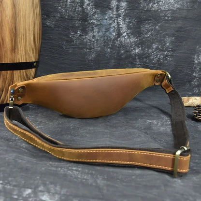 Sac banane pour homme en cuir