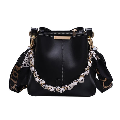sac de luxe femme sac luxe célèbre marque Sacs à main et bourses pour femmes, en seau, marque, décor écharpe en soie Pure, sangle Large, sac à bandoulière de grande capacité, nouvelle collection, 2022