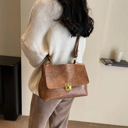 MOODS-Sacs à bandoulière rétro pour femmes, cuir PU souple, sac fourre-tout à rabat lancé, sacs de messager de luxe, dernier créateur de mode, 2024