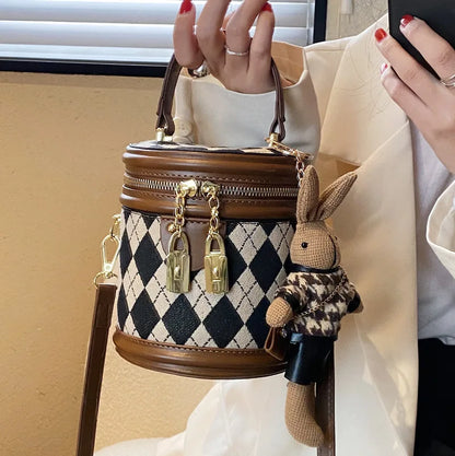 Sac à main de luxe en cuir pour femmes, petits sacs à main avec fermeture éclair, seau à bandoulière, pendentif, nouvelle tendance 2023