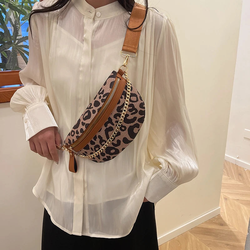 Sac banane bandoulière leopard
