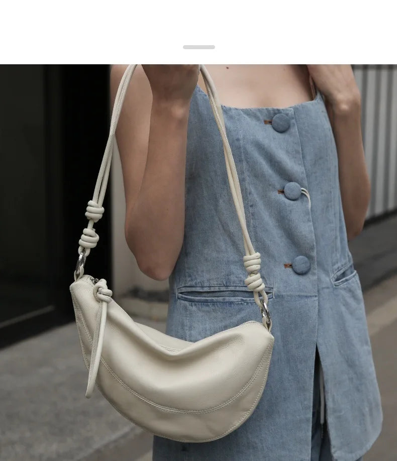 Sac cuir demi-lune