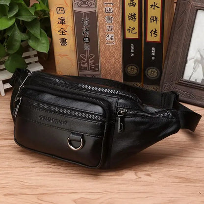 Sac banane en cuir homme