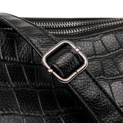 Sacs à main en cuir véritable pour femmes, sacs à bandoulière pour femmes, haute qualité, ouverture à trois couches, 100%
