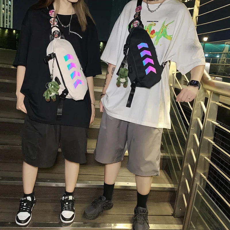 Sac banane triangles fluorescents