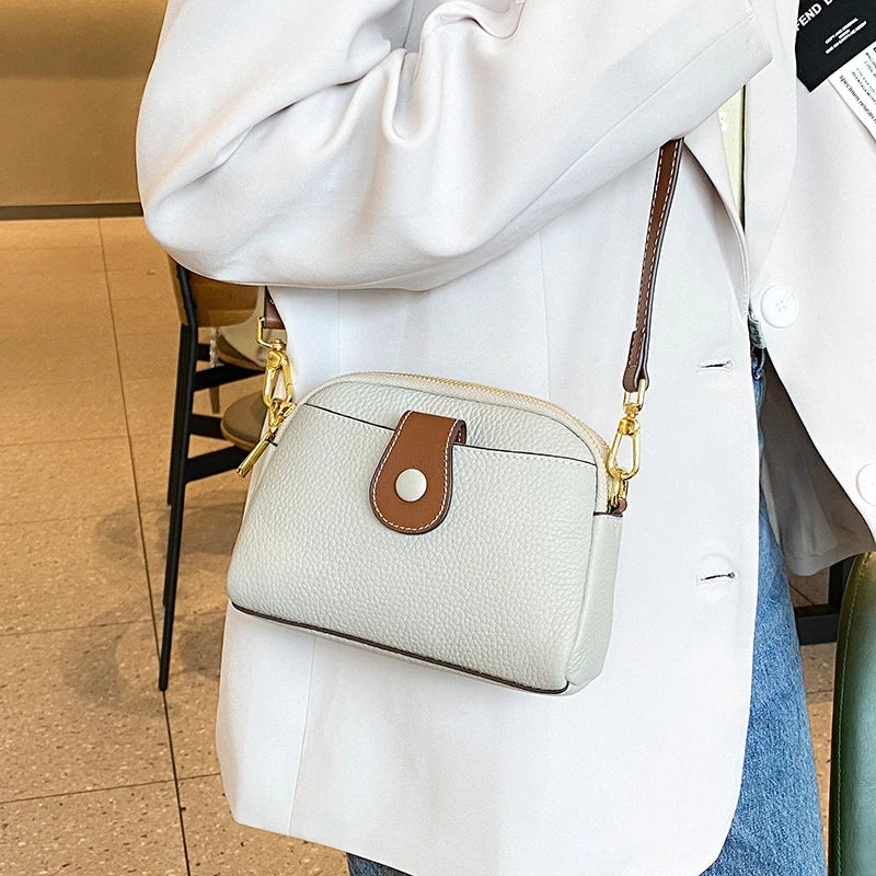 Sac à main en cuir de vachette véritable pour femme, petit sac carré pour femme, sac à bandoulière rétro, sacs initiés, créateur de mode, luxe