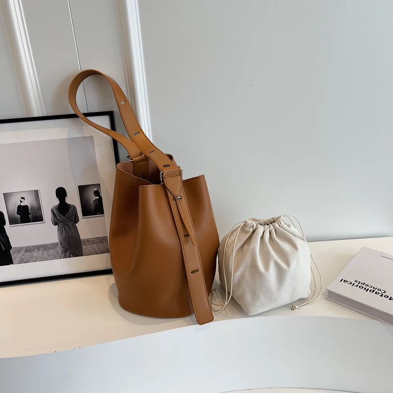 sac de luxe femme sac a maîn femme sacs seau sacs épaule MOODS-Ensembles de sacs rétro initiés pour femmes, fourre-tout 2 en 1, grande capacité, sac à bandoulière, sac à main design, document solide, E27, 2024