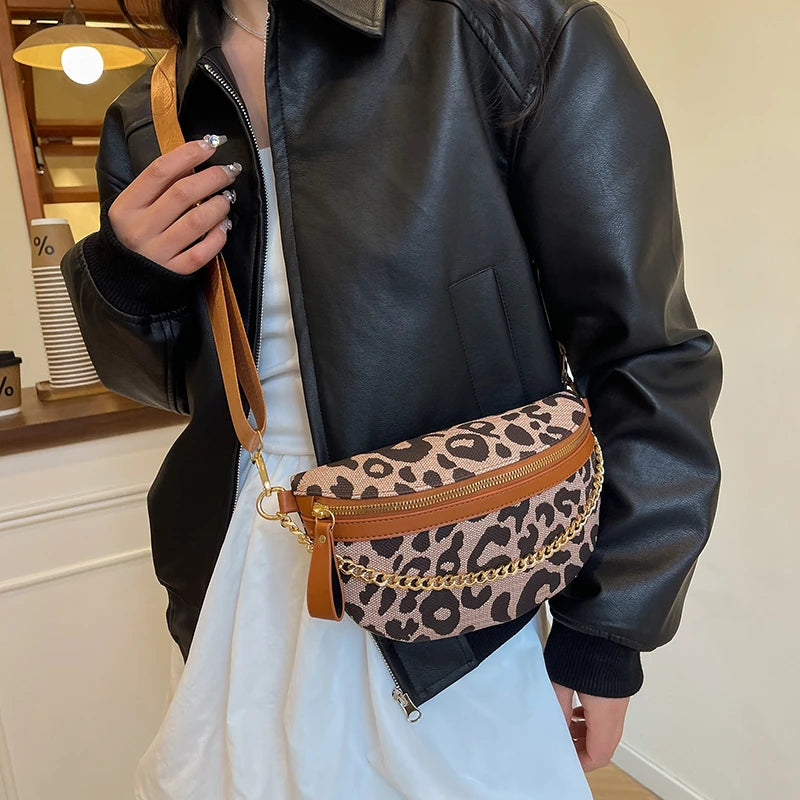 Sac banane bandoulière leopard