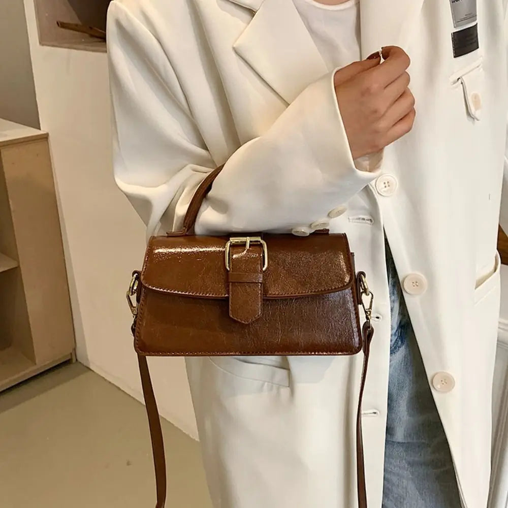 Sac à main coréen en cuir PU pour femmes, sac à bandoulière carré coréen sous les bras, grande capacité, polyvalent