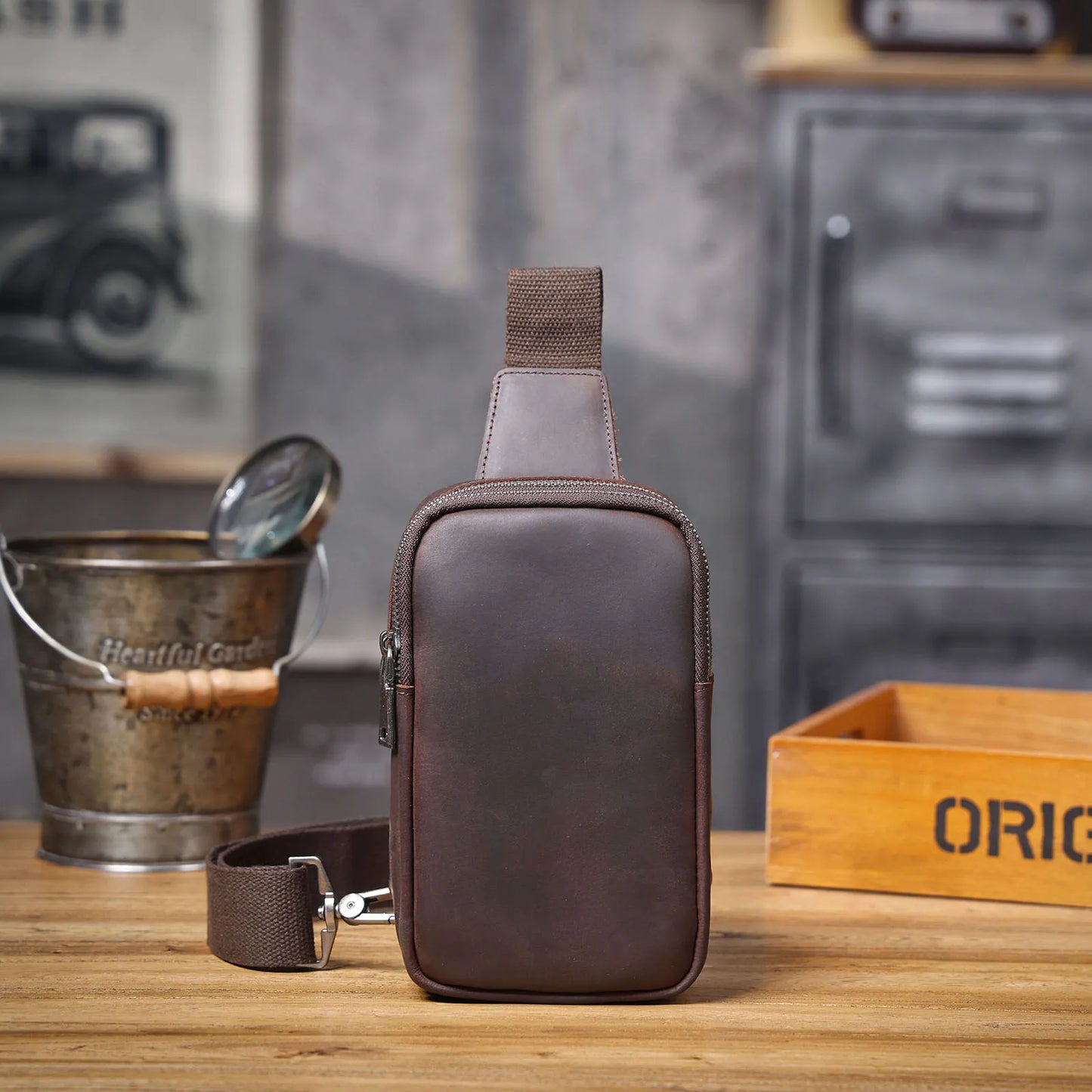 Pochette téléphone bandoulière homme