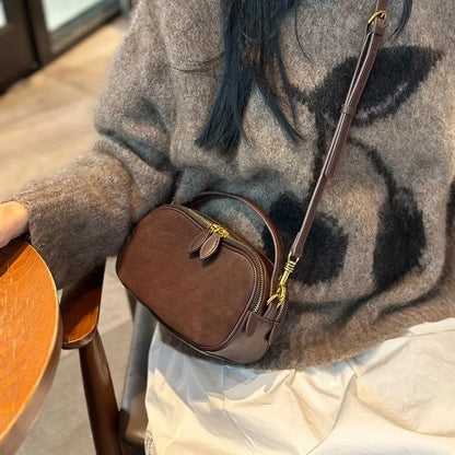 Sac à bandoulière en cuir véritable de vache pour femmes, sac à main en cuir Nubuck de bonne qualité, Design de luxe à la mode