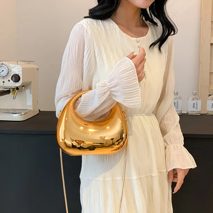 sac de luxe femme pochette soirée femme sac a main femme luxe MOODS-Pochettes de soirée dorées pour femmes, sacs à main et sacs à main de créateurs de luxe, sac de poignet à poignée ronde, fête de mariage, 2024