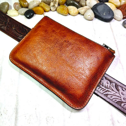 Pochette cuir ceinture