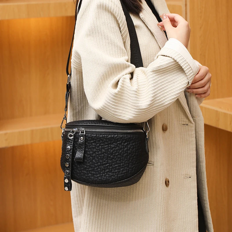 Grand sac banane femme cuir