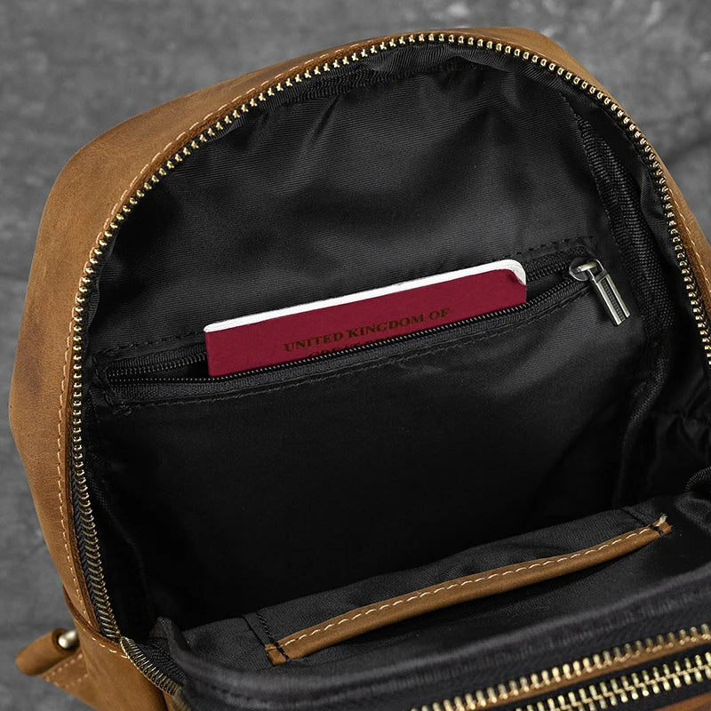 Sac banane homme en cuir