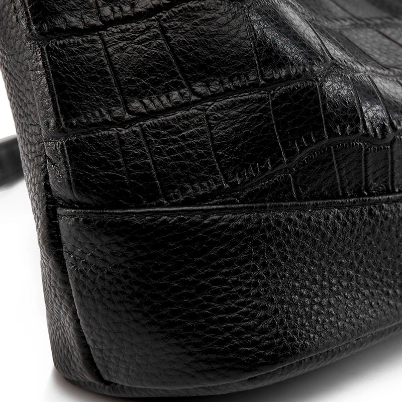 Sacs à main en cuir véritable pour femmes, sacs à bandoulière pour femmes, haute qualité, ouverture à trois couches, 100%